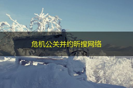 北京危机公关并约昕搜网络