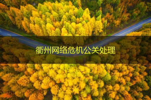 哈尔滨衢州网络危机公关处理