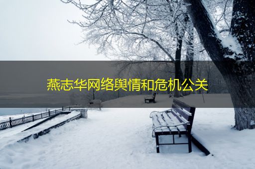 邹平燕志华网络舆情和危机公关