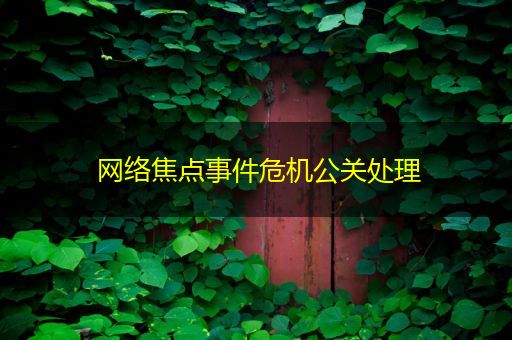 忻州网络焦点事件危机公关处理