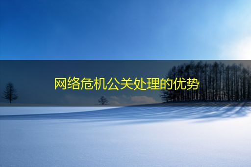 漳浦网络危机公关处理的优势