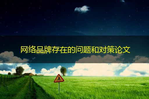 邵阳网络品牌存在的问题和对策论文
