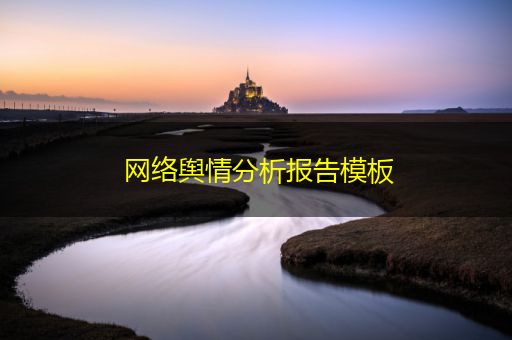 大庆网络舆情分析报告模板