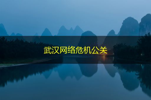 姜堰武汉网络危机公关