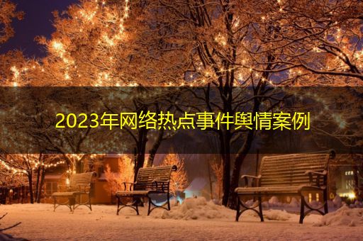 汉川2023年网络热点事件舆情案例