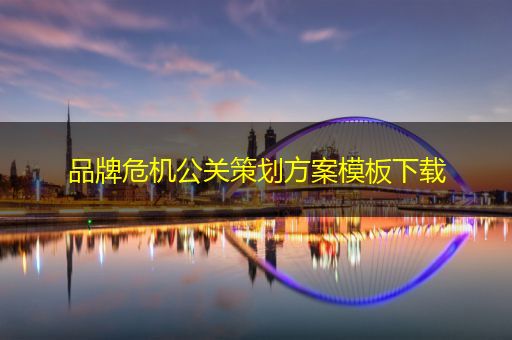 凤城品牌危机公关策划方案模板下载